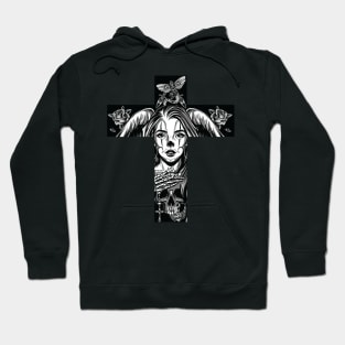 Tattoo pattern cross Hoodie